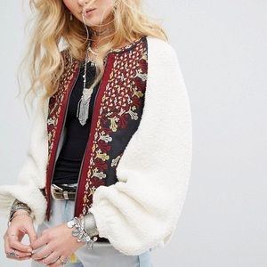 Free People Two Faced Embroidered Jacket